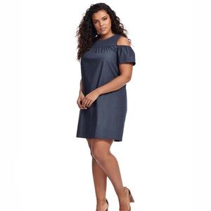 Denim Cold Shoulder Dress